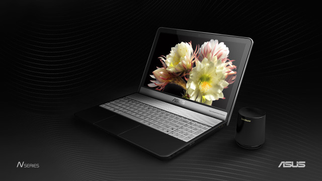 Laptop table coffee vase flowers free wallpaper for desktop - medium preview image