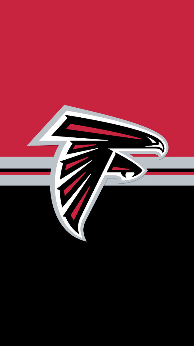 Atlanta football logo red background free wallpaper for mobile - medium preview image