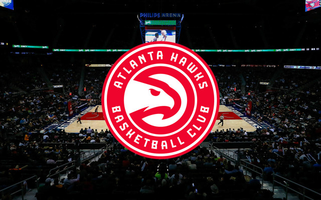 Atlanta hawks basketball court logo #2 free wallpaper for desktop - medium preview image