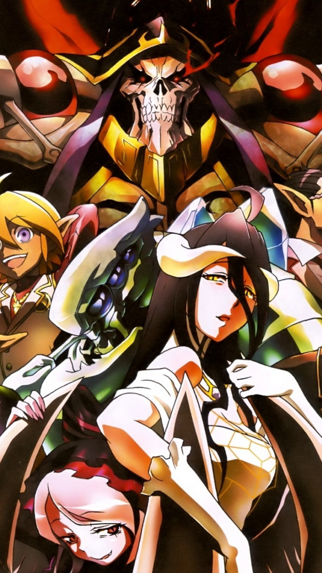 Anime characters group black background #14 free wallpaper for mobile - medium preview image