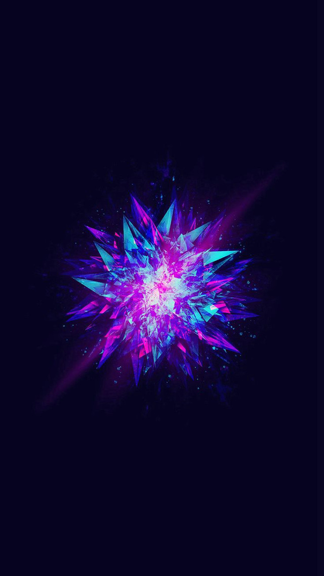 Blue purple flower black background free wallpaper for mobile - medium preview image