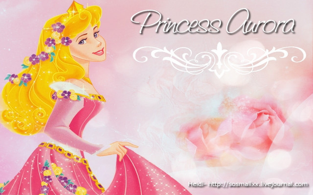 Princess aurora pink dress flower free wallpaper for desktop - medium preview image
