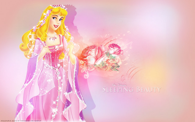 Princess flower sleeping beauty cartoon free wallpaper for desktop - medium preview image