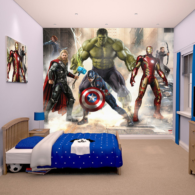 Avengers bedroom wall mural captain free wallpaper for tablet - medium preview image