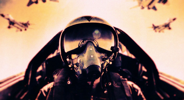 Fighter jet cloudy sky cobra free wallpaper for desktop - medium preview image