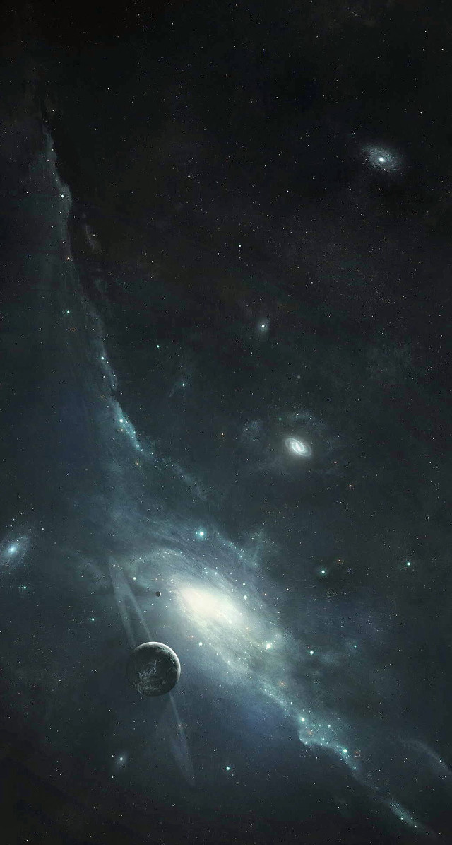 Space scene foreground background astronaut free wallpaper for mobile - medium preview image