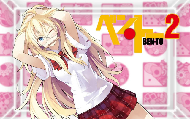 Blonde girl schooluniform wind blurry free wallpaper for desktop - medium preview image