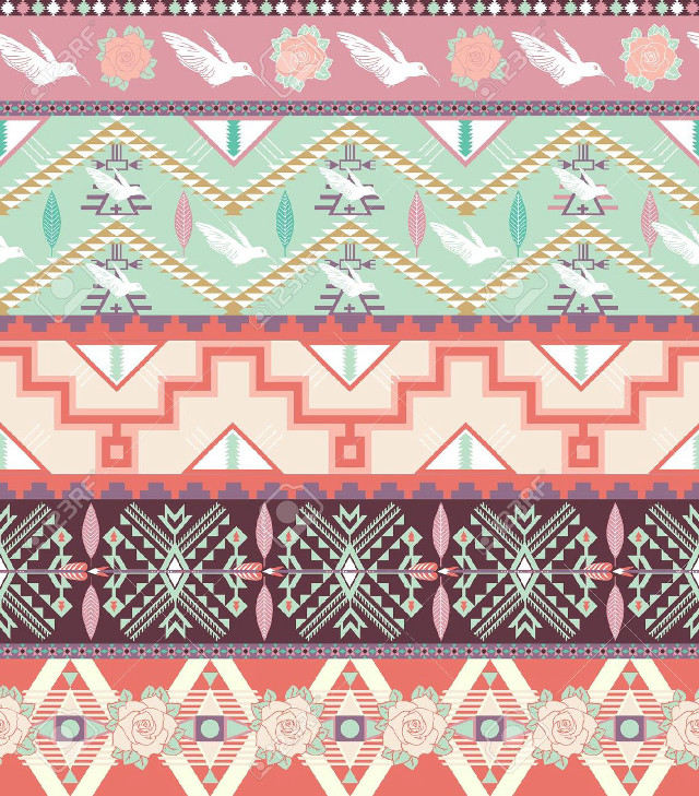 Colorful pattern birds flowers stock free wallpaper for tablet - medium preview image