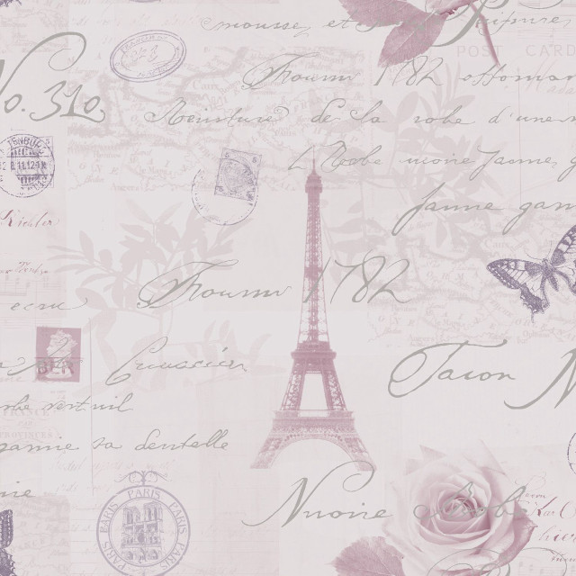 Pink rose eiffel tower butterfly free wallpaper for tablet - medium preview image