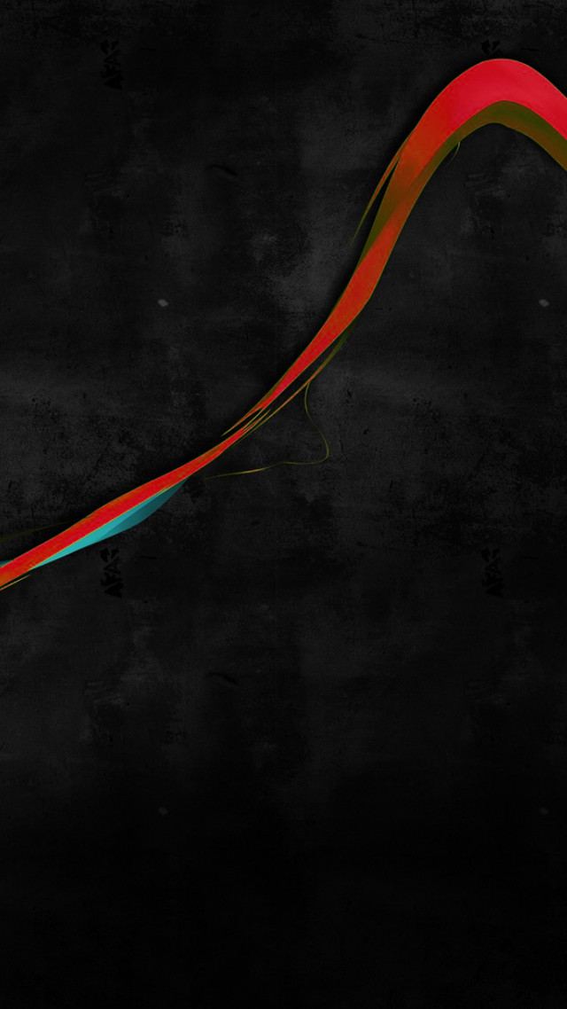 Red green wave black background free wallpaper for mobile - medium preview image