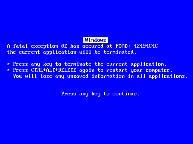 Blue screen message image png free wallpaper for desktop - medium preview image