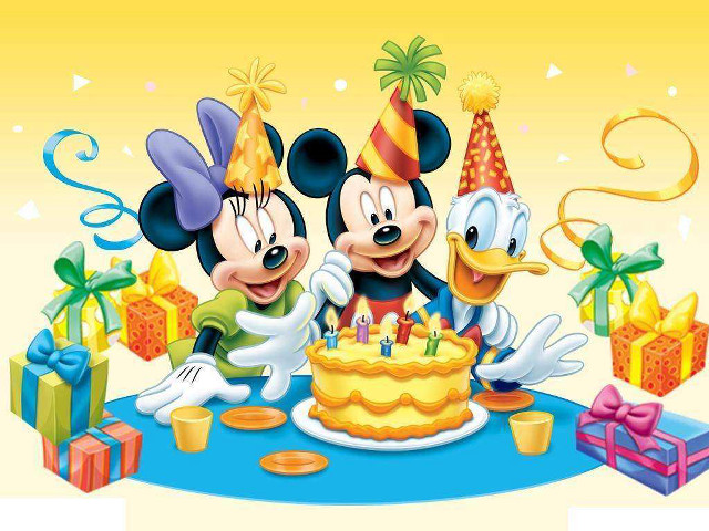 Mickey mouse birthday cake presents #2 free wallpaper for desktop - medium preview image