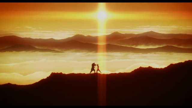 Couple mountain sunset sky clouds free wallpaper for desktop - medium preview image