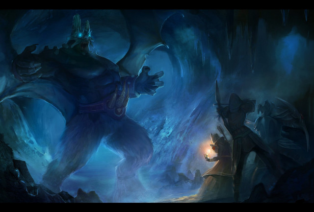 Man dark cave monster light free wallpaper for desktop - medium preview image