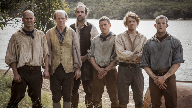 Men water trees boat group free wallpaper for desktop - medium preview image