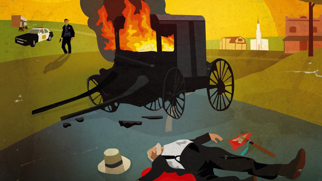 Man fire carriage people standing free wallpaper for desktop - medium preview image