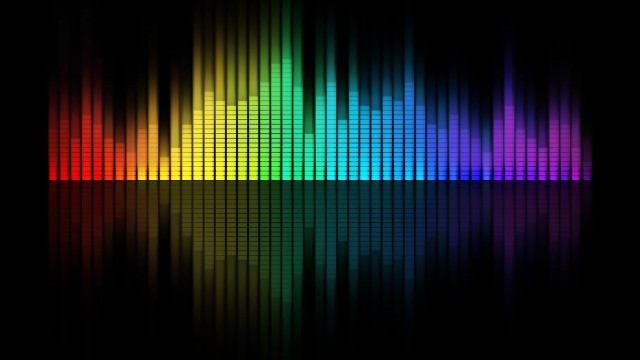 Colorful black background rainbow pattern free wallpaper for desktop - medium preview image