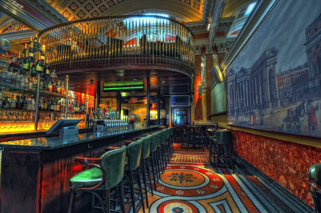 Bar stools bar top interior free wallpaper for desktop - medium preview image