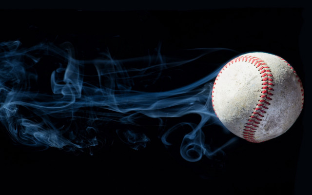 Baseball smoke black background creative free wallpaper for desktop - medium preview image