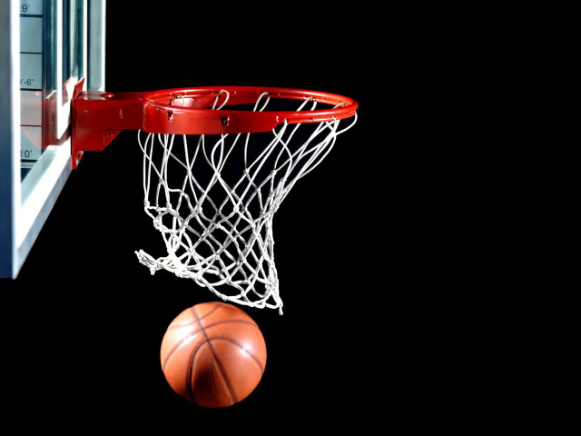 Basketball net black background red free wallpaper for desktop - medium preview image