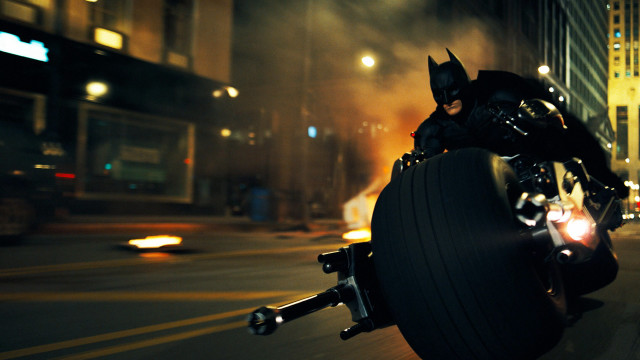 Man motorcycle night batman costume free wallpaper for desktop - medium preview image