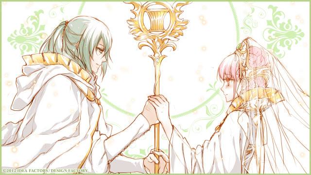 Couple holding stick clock face free wallpaper for desktop - medium preview image