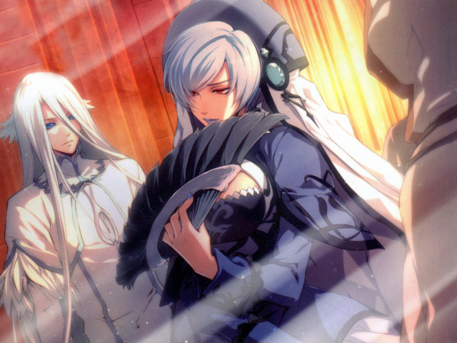 Anime characters standing room curtain free wallpaper for desktop - medium preview image