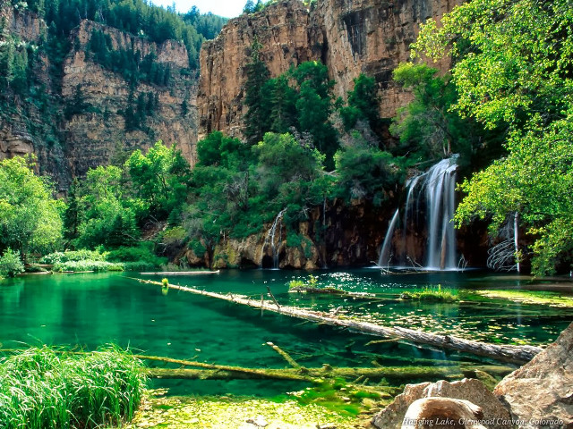 Waterfall river green water rocks #5 free wallpaper for desktop - medium preview image