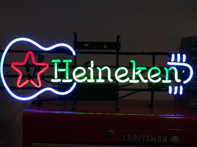 Neon sign teneken guitar case free wallpaper for desktop - medium preview image
