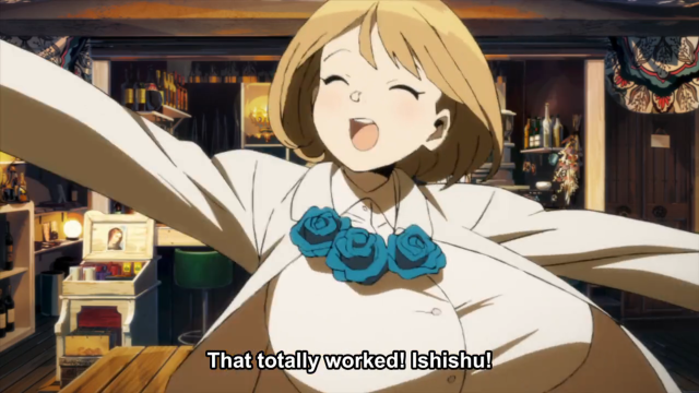 Woman blue flowers bowtie shelves free wallpaper for desktop - medium preview image