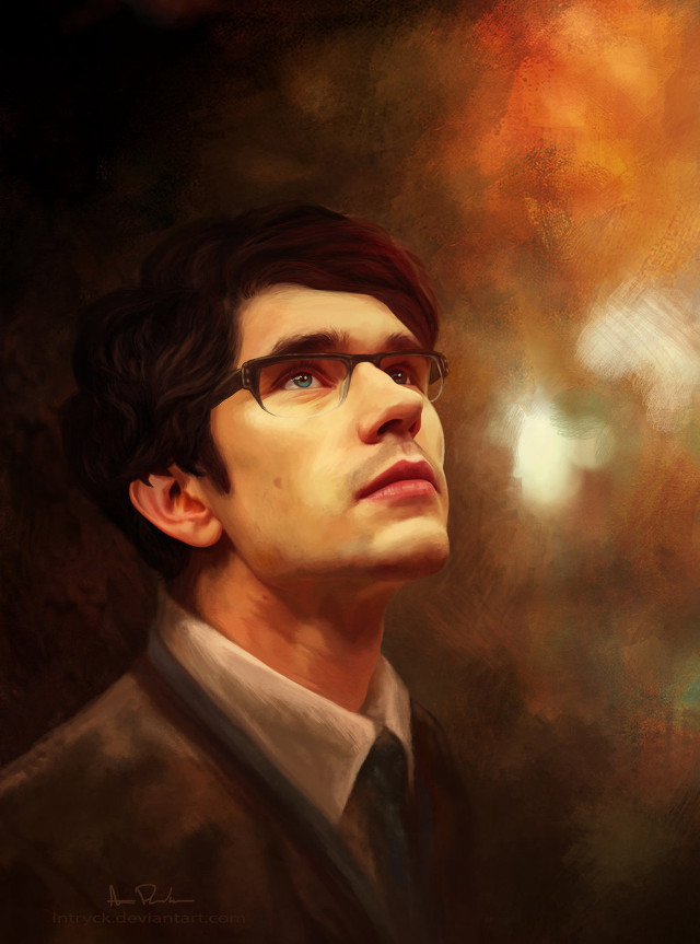 Man glasses suit sky blurry free wallpaper for mobile - medium preview image