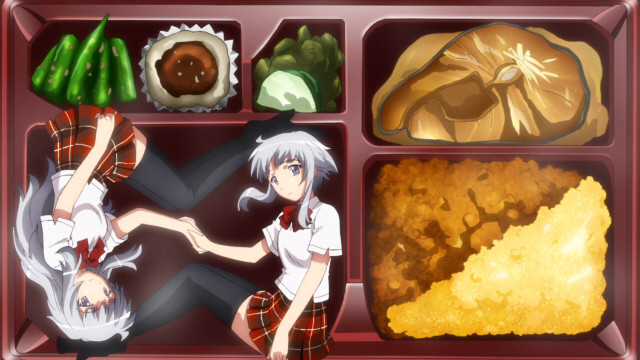 Tray food girl knife fork free wallpaper for desktop - medium preview image