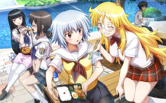 Girls bench sushi beer pool #2 free wallpaper for desktop - medium preview image
