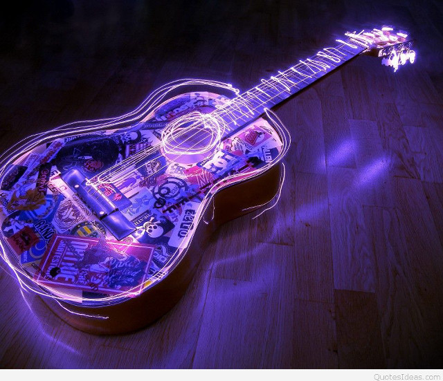 Guitar lightup case neon shock free wallpaper for desktop - medium preview image