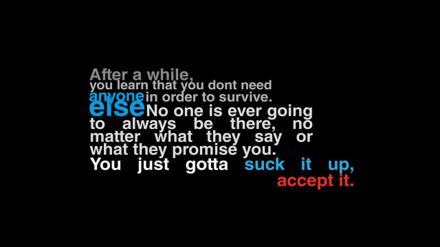 Quote black background colorful text free wallpaper for desktop - medium preview image