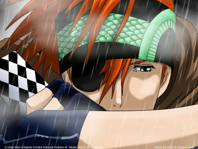 Anime red hair green hat free wallpaper for desktop - medium preview image