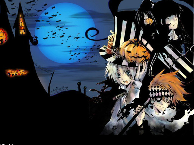 Group castle bats pumpkins halloween free wallpaper for desktop - medium preview image