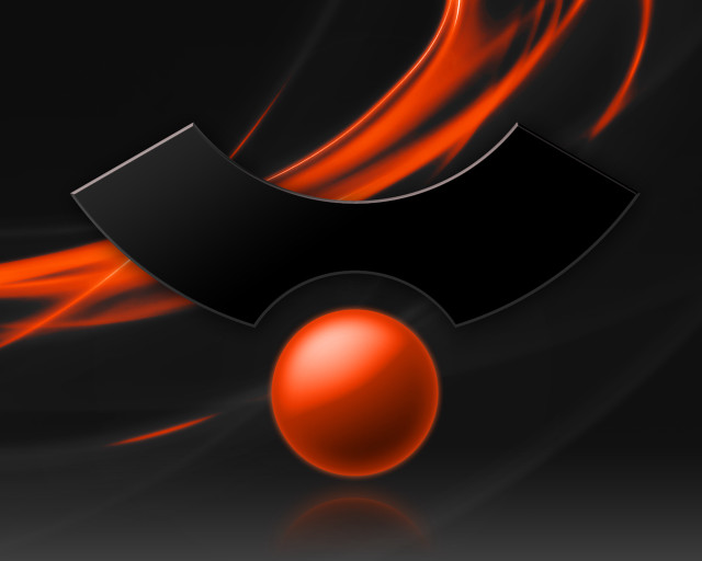 Red orange redball black background free wallpaper for desktop - medium preview image
