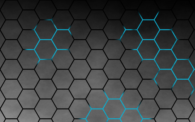 Black blue hexagonal background blue #2 free wallpaper for desktop - medium preview image