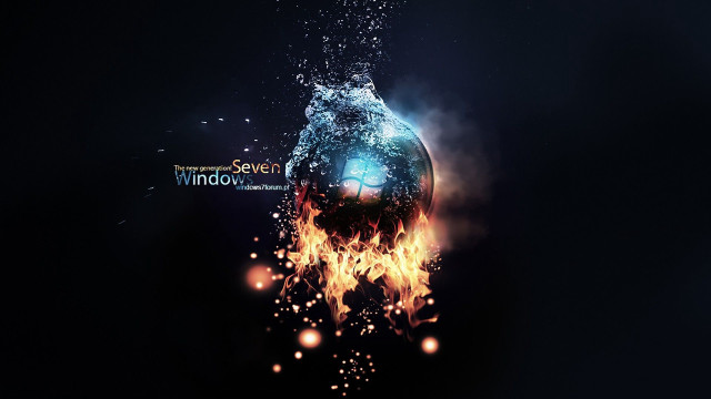 Fire water globe science window free wallpaper for desktop - medium preview image