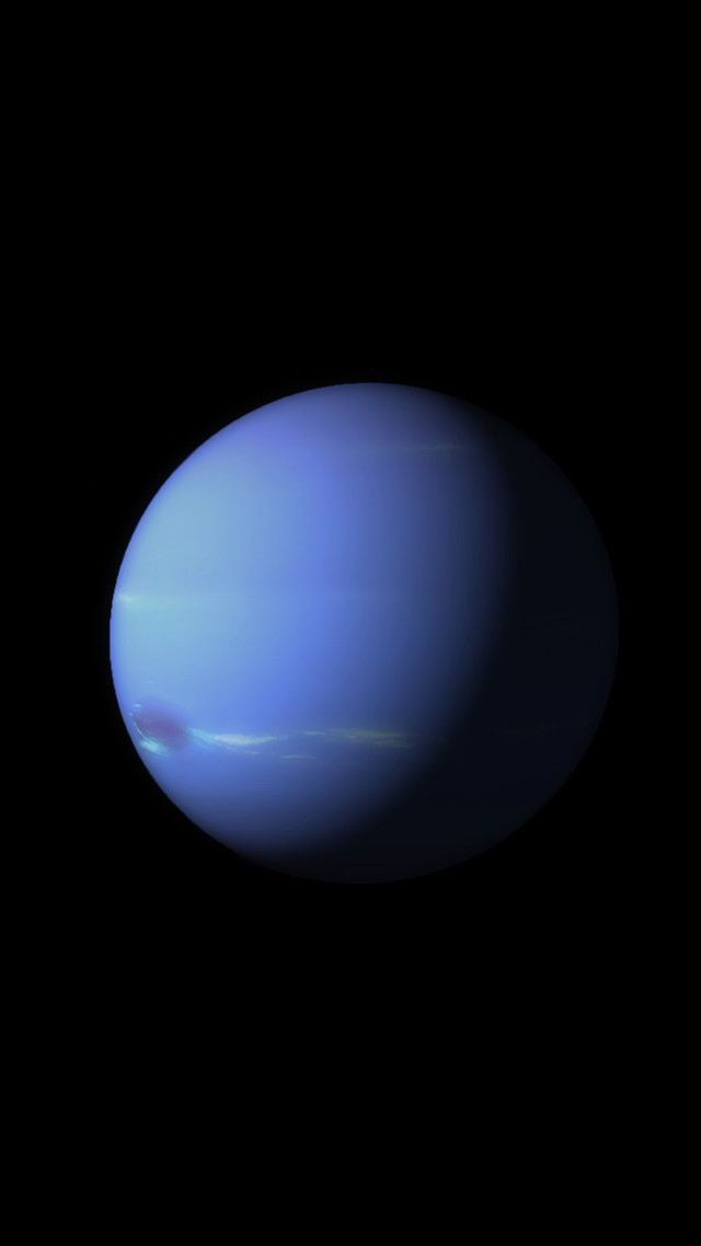Blue planet space art raytraced free wallpaper for mobile - medium preview image