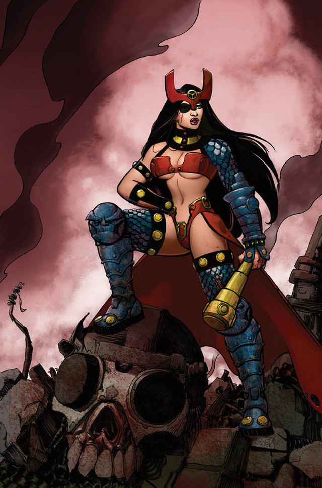 Woman costume sword rock skull free wallpaper for mobile - medium preview image