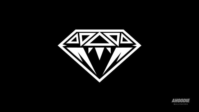 Diamond black background white lettering free wallpaper for desktop - medium preview image