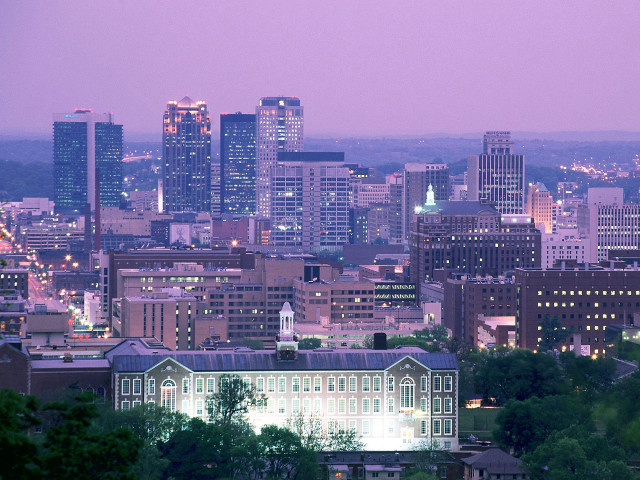 City skyline purple sky night #2 free wallpaper for desktop - medium preview image