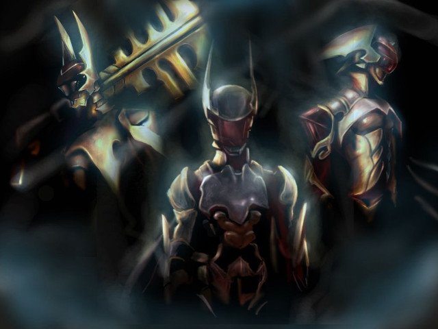 Knights mirror black background blue free wallpaper for desktop - medium preview image