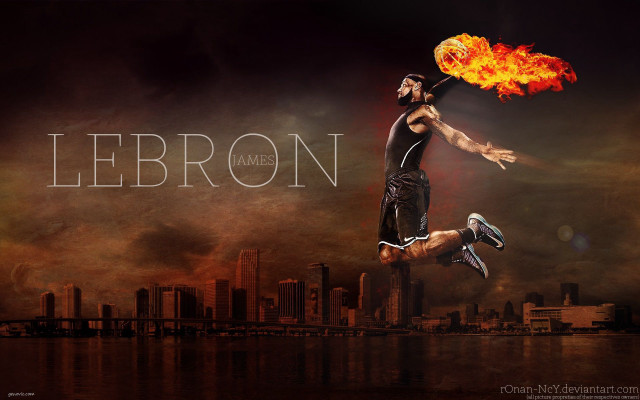 Man jumping fireball hand leron free wallpaper for desktop - medium preview image