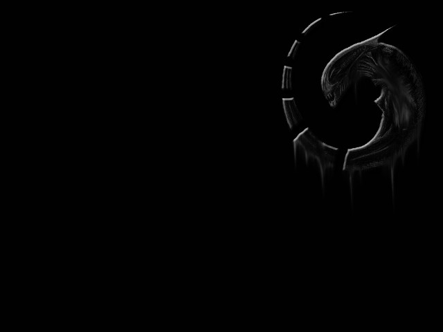 Alien head black white photo free wallpaper for desktop - medium preview image