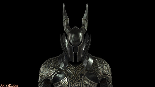Black knight horns armor black free wallpaper for desktop - medium preview image