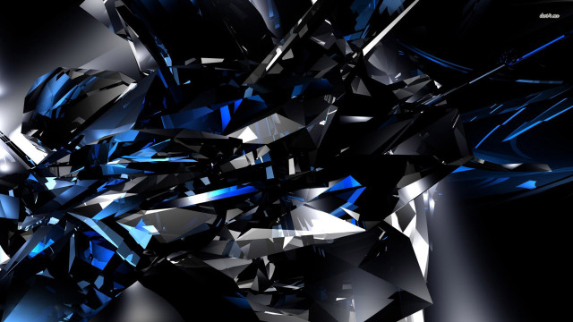 Large shiny blue object black free wallpaper for desktop - medium preview image
