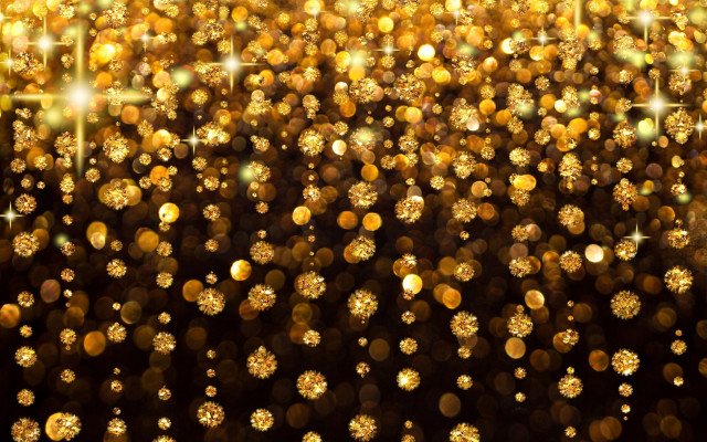 Gold background small stars sparkles free wallpaper for desktop - medium preview image